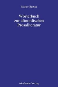 Produktbild: W&ouml;rterbuch zur altnordischen Prosaliteratur