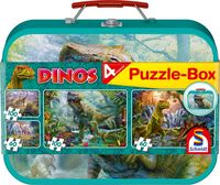 Produktbild Dinos, Puzzle-Box, 2 x 60, 2 x100 Teile im Metallkoffer