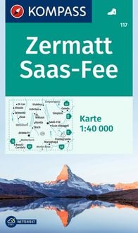 Produktbild: KOMPASS Wanderkarte 117 Zermatt, Saas-Fee 1:40.000