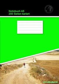 Produktbild: Notizbuch A5 200 Seiten kariert (Softcover Gr&uuml;n)