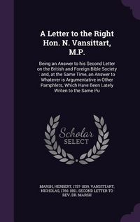 Produktbild: A Letter to the Right Hon. N. Vansittart, M.P.