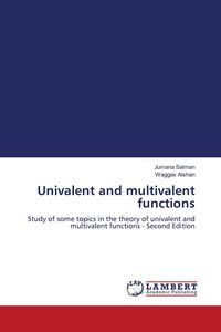 Produktbild: Univalent and multivalent functions