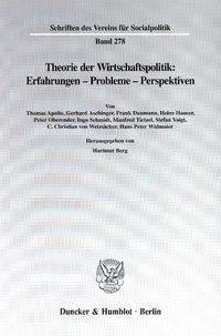 Produktbild: Theorie der Wirtschaftspolitik: Erfahrungen - Probleme - Perspektiven