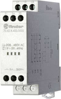 Produktbild: &Uuml;berwachungsrelais 170 - 520 V/AC 2 Wechsler Finder 70.62.8.400.0000 1 St.