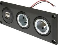 Produktbild: ProCar 67326500 Einbau-Steckdose Kombi-Stecksystem, mit USB
