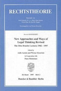 Produktbild: New Approaches and Ways of Legal Thinking Revised.