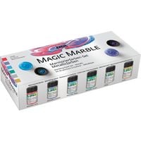 Produktbild: KREUL Magic Marble Marmorierfarben Set Metallic, 6 x 20 ml
