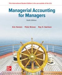Produktbild: Noreen, E: Managerial Accounting for Managers ISE