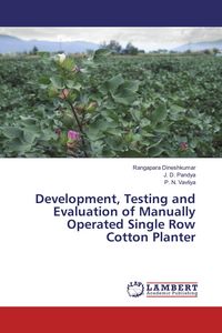 Produktbild: Development, Testing and Evaluation of Manually Operated Single Row Cotton Planter