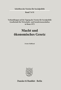 Produktbild: Macht und &ouml;konomisches Gesetz.