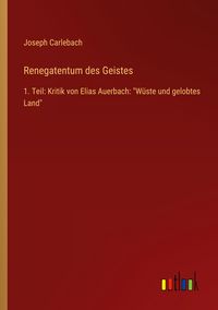 Produktbild: Renegatentum des Geistes
