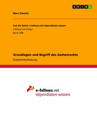 Produktbild: Grundlagen und Begriff des Sachenrechts
