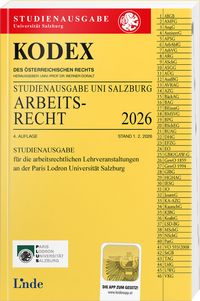 Produktbild: KODEX Studienausgabe Arbeitsrecht Salzburg 2026