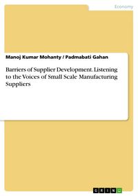 Produktbild: Barriers of Supplier Development. Listening to the Voices of Small Scale Manufacturing Suppliers