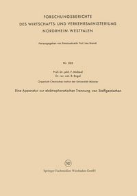 Produktbild: Eine Apparatur zur elektrophoretischen Trennung von Stoffgemischen