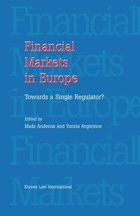 Produktbild: Financial Markets in Europe: Towards a Single Regulator