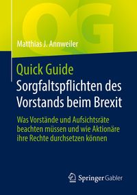 Bild vom Artikel Quick Guide Sorgfaltspflichten des Vorstands beim Brexit vom Autor Matthias J. Annweiler