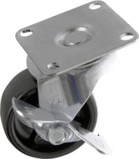 Produktbild: TOOLCRAFT TO-5137896 Lenkrolle mit Feststellbremse und Anschraubplatte 50 mm Tragf&auml;higkeit (max.): 50 kg