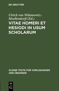 Produktbild: Vitae Homeri et Hesiodi in usum scholarum