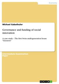 Produktbild: Governance and funding of social innovation