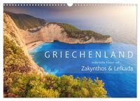 Produktbild: Griechenland - Malerische K&uuml;sten auf Zakynthos und Lefkada (Wandkalender 2026 DIN A3 quer), CALVENDO Monatskalender