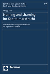 Produktbild: Naming and shaming im Kapitalmarktrecht