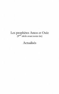 Produktbild: Les prophetes Amos et Osee actualises (8eme siecle avant l'e