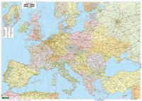 Europa politisch 1 : 3 500 000. Poster-Karte mit Metallbestäbung Freytag-Berndt und Artaria KG