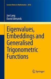 Produktbild: Eigenvalues, Embeddings and Generalised Trigonometric Functions