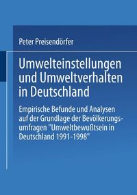 Produktbild: Umwelteinstellungen und Umweltverhalten in Deutschland