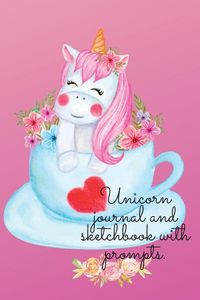 Produktbild: Unicorn journal and sketchbook with prompts.