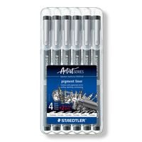 Produktbild: STAEDTLER Finliner pigment liner schwarz 6er Set