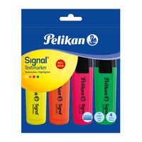 Produktbild: Pelikan Textmarker Signal, farbig sortiert, 4er Set