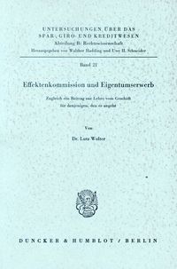Produktbild: Effektenkommission und Eigentumserwerb.