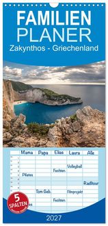 Produktbild: Familienplaner 2027 - Zakynthos - Griechenland mit 5 Spalten (Wandkalender, 21 x 45 cm) CALVENDO
