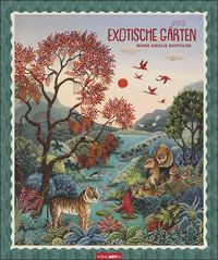 Bild vom Artikel Exotische Gärten Edition Kalender 2023. Künstlerin Marie Amalia Bartolins meisterhaft verträumte Landschaften und Tiere in einem Kunstkalender. Wan vom Autor 