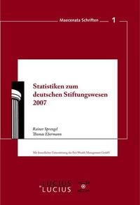 Produktbild: Statistiken zum Deutschen Stiftungswesen 2007
