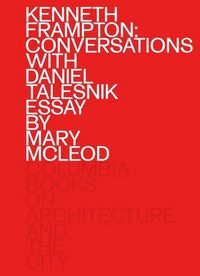 Produktbild: Talesnik, D: Kenneth Frampton: Conversations with Daniel Tal