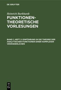 Produktbild: Einf&uuml;hrung in die Theorie der analytischen Funktionen einer komplexen Ver&auml;nderlichen