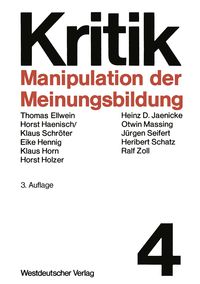 Produktbild: Manipulation der Meinungsbildung