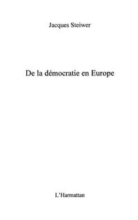 Produktbild: De la democratie en europe