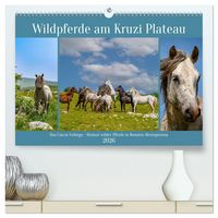 Produktbild: Wildpferde am Kruzi Plateau (hochwertiger Premium Wandkalender 2026 DIN A2 quer), Kunstdruck in Hochglanz