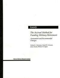Produktbild: The Accrual Method for Funding Military Retirement