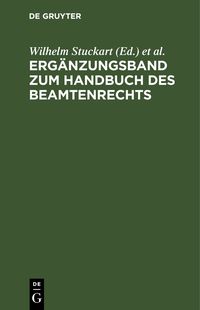 Produktbild: Erg&auml;nzungsband zum Handbuch des Beamtenrechts