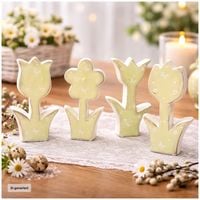 Produktbild HTI-Living Frühlingsblumen 4 er Set aus Keramik 15 cm Frühlingsblumen 4 er Set aus Keramik 15 cm
