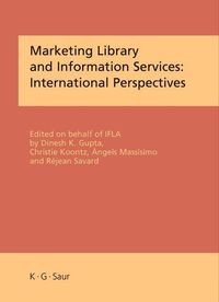 Produktbild: Marketing Library and Information Services: International Perspectives