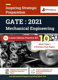 Produktbild: GATE 2021 Entrance Exam for Mechanical Engineering | Preparation Kit for GATE ME | 10 Full-length Mock Tests + 6 Previous Year Paper | By EduGorilla
