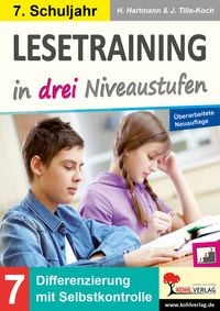 Produktbild: Lesetraining in drei Niveaustufen / Klasse 7
