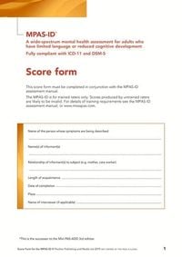 Produktbild: Moss-Pas (ID) Interview Score Forms