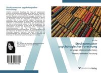 Produktbild: Strukturmuster psychologischer Forschung